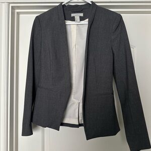 H&M Gray Modern Blazer with Tailored Fit